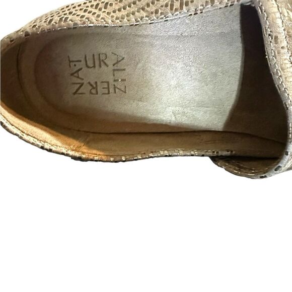Naturalizer Thea 3 espadrille platform metallic gold shoes. Size 8.5 pre-loved - Picture 5 of 8